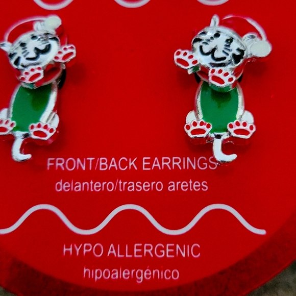 🎄 CHRISTMAS 😻 CAT HOLIDAY EARRINGS - Picture 2 of 4